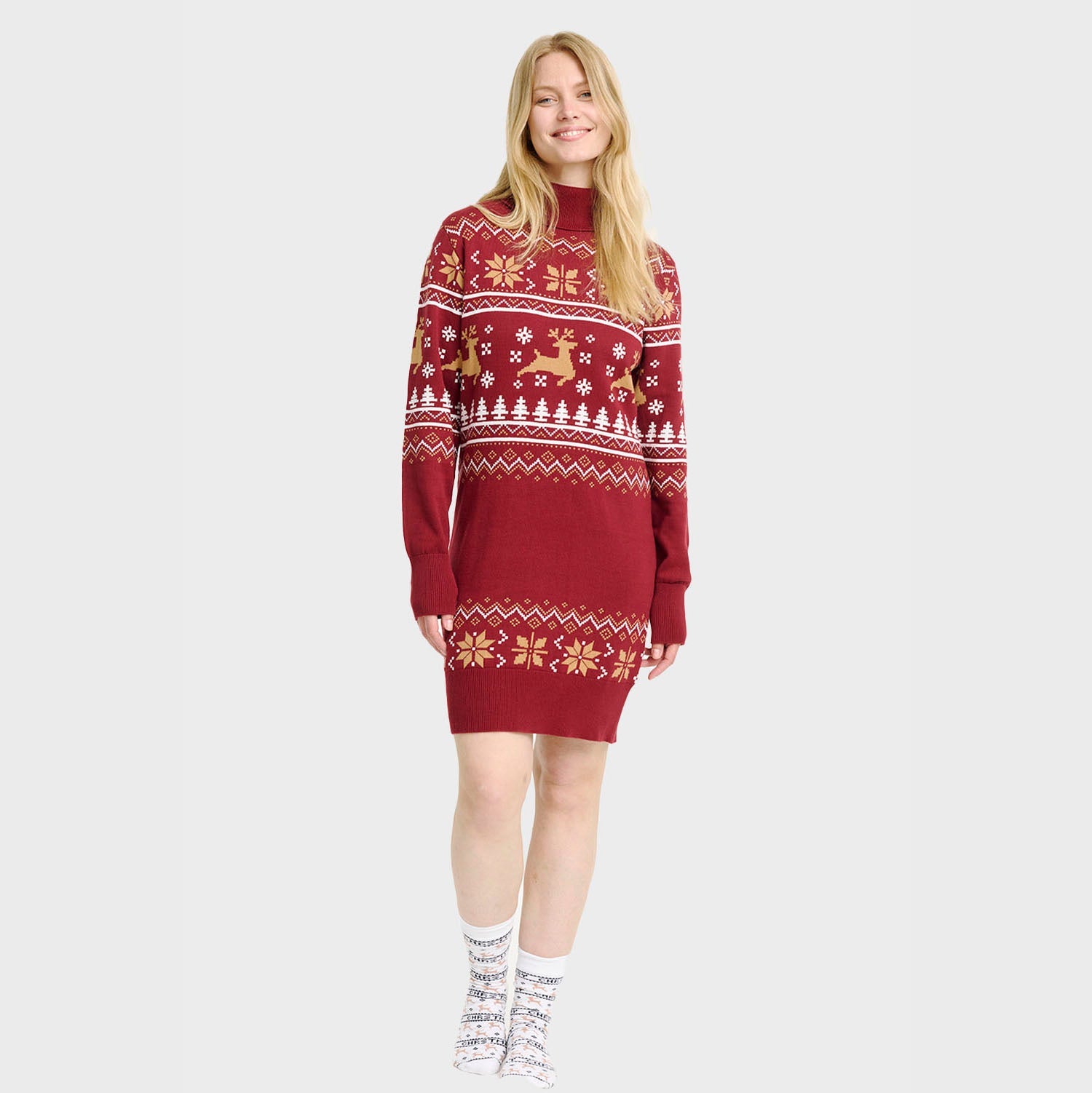 Julekjole med turtleneck – Dame